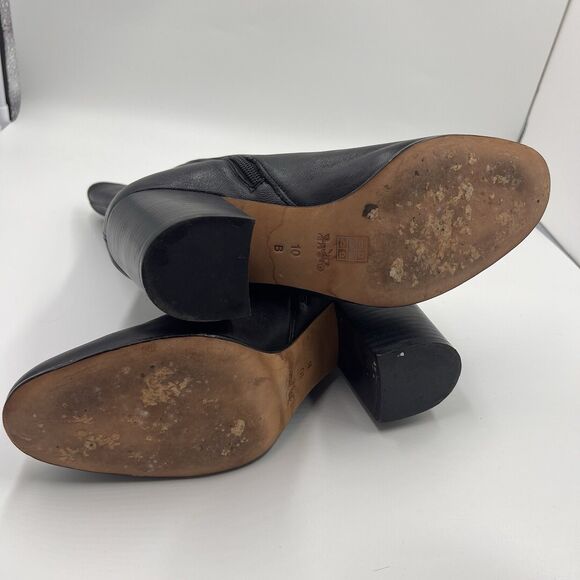 Coach Black Bond Bootie Heeled Size 10 - Picture 6 of 10